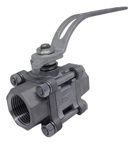 Válvula de bola tripartita de acero inoxidable Bsp 1 Pol