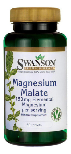 Magnésio Dimalato Malato 60 Tabletes - Swanson
