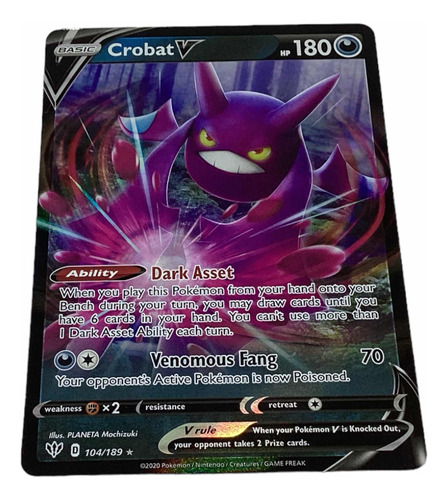 Crobat V 104/189 Pokémon Tcg