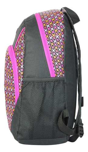 Mochila Iguana Full Estampada 17 Pulgadas, Ig72 Importado!!! Rosa Chicle Calavera B