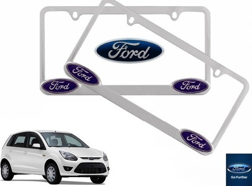 Par Porta Placas Ford Ikon 1.6 2014 Original