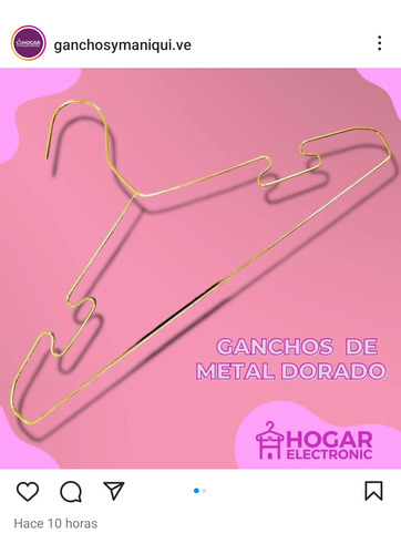 Ganchos Dorados De Ropa 