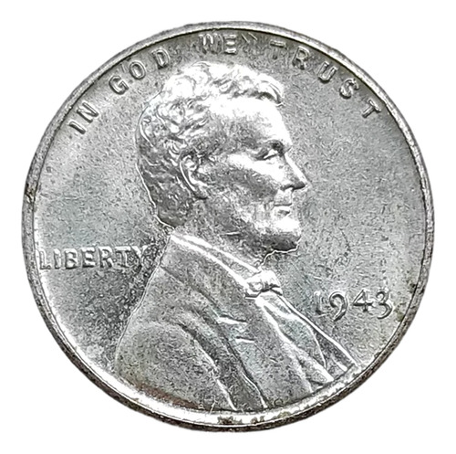 1 Centavo Dólar Eeuu 1943 Acero Moneda Penny 2da Guerra 