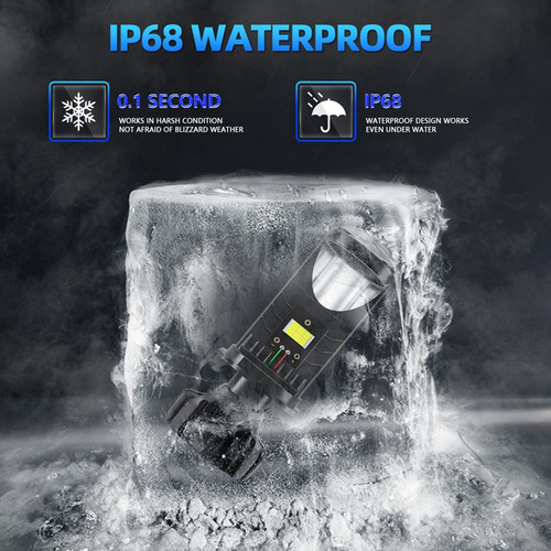 Lente De Projetor H4 Bi-led 20000lm 80w Automóveis Bulb