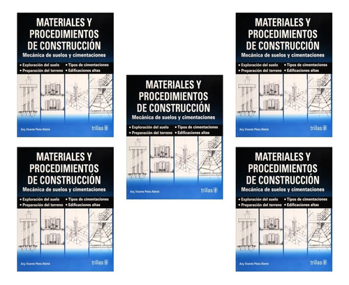 Pack Materiales Y Procedimientos De Construcción 5pz Trillas