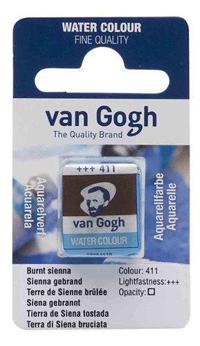 Tableta de acuarela Van Gogh 411 Burnt Sienna