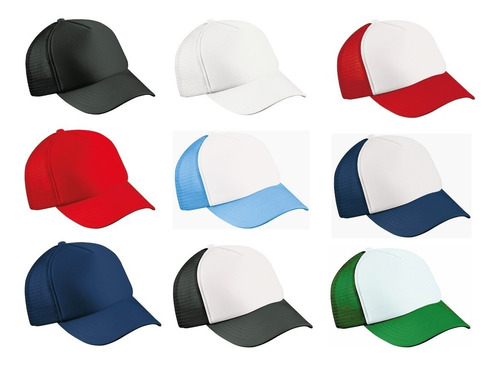 Docena De Gorras En Malla En Colores Surtidos - Envío Gratis