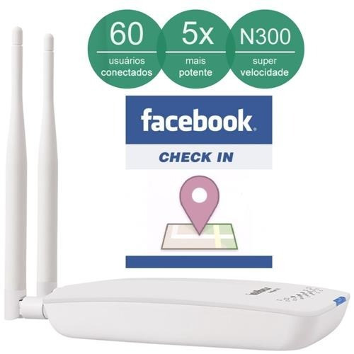 Roteador Intelbras Hotspot 300 Wifi Com Check-in Facebook Ap