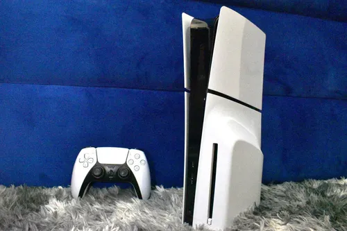 Playstation 5 Slim Con Lectora + 30 Juegos + Mochila Blanco