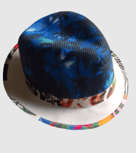 Sombreros Estampados Pintados Estilo Borsalinos Panameños 