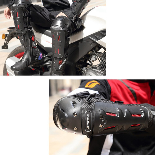 Coderas Rodilleras Protectoras Para Motocicleta Ajustables