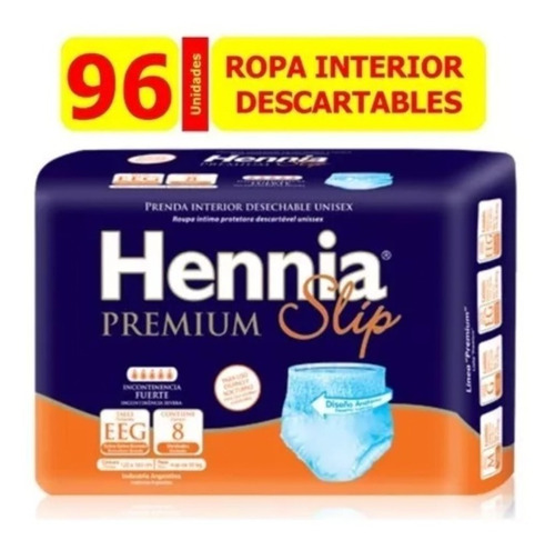 Ropa Interior Descartable Hennia Slip Eeg 96 U. (+ 90 Kg)