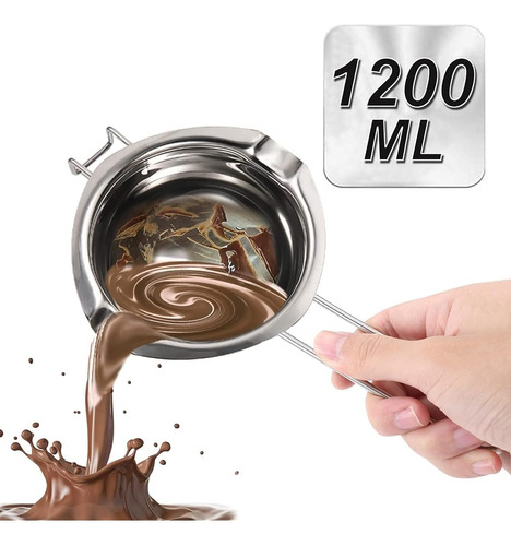 Olla De Fusión De Chocolate - Baño María De 1200 Ml Con Mang