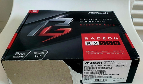 Imagen 2 de 3 de Tarjeta De Video Amd Asrock Phantom Gaming Radeon Rx 550 2gb