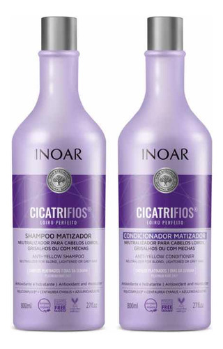 Kit Matizador Inoar Cicatrifios Rubio Perfecto 800ml