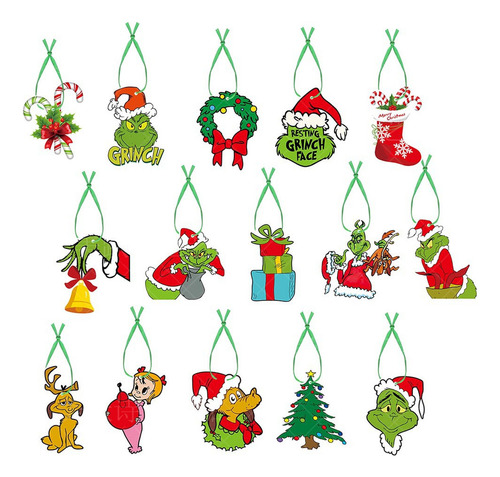 32pcs Colgante De Joyería Decoración Árbol De Navidad Grinch