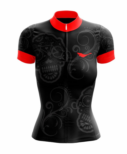 Camisa Scape Feminina Caveira Mexicana Preta - Ciclismo