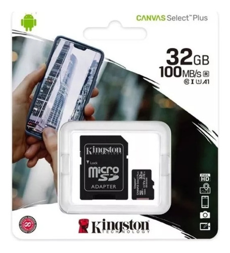 Memoria Micro Sd 32gb Hc Sdcs/32gb Kingston Canvas Telefono