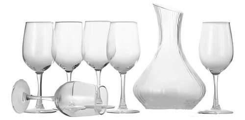 Conj. Vinho Deli Glassware 1.7l+315ml 7 Pçs Transparente