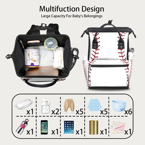 Mochila De Pañales Impermeable Para Viajes Con Gran Capacida