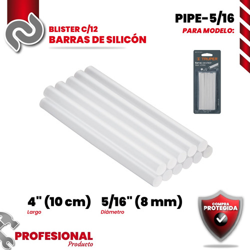 Blíster Con 12 Barras De Silicón De Repu