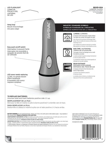 Paquete De 2 Linternas Led, Juego De Luces De Flash Con Bate