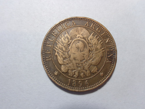 Moneda De 2 Centavos De Patacón 1896