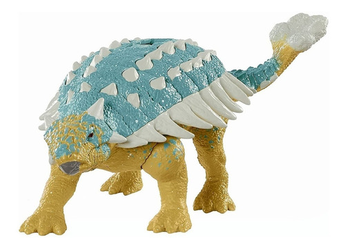 Figura de acción  Ankylosaurus ruge e ataca Camp Cretaceous GWY27 de Mattel