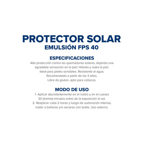 Protector Solar Dermaglós FPS40 Emulsión x380ml