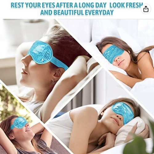 Imagen 5 de 7 de Máscara Ojos Gel Frio Calor Hinchazón Ojeras Estrés Migraña