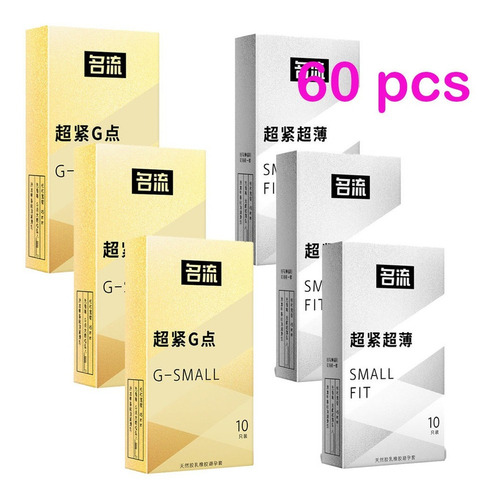 Paquete De 60 Preservativos Lubricados Ultrafinos, 45 Mm