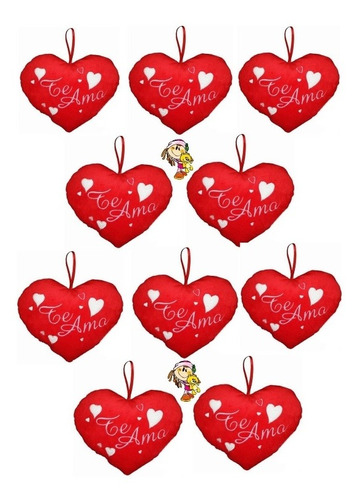 Corazón De Peluche Paq X 6 Por Mayor San Valentín Mediano