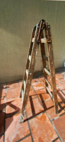Escalera Reforzada De Pintor De Madera 5 Escalones Marrón Claro (Usado)