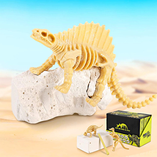 Kit Excavación Con Mini Dinosaurio Y Esqueleto Fósil Coelophysis
