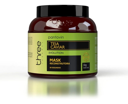 Reconstrução Caviar Sos 1kg + Pantovin Crescimento Cabelos