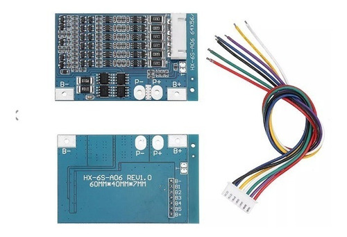 Bms  6s  24 Voltios, Li-ion 18650 Con Equilibrio De Carga