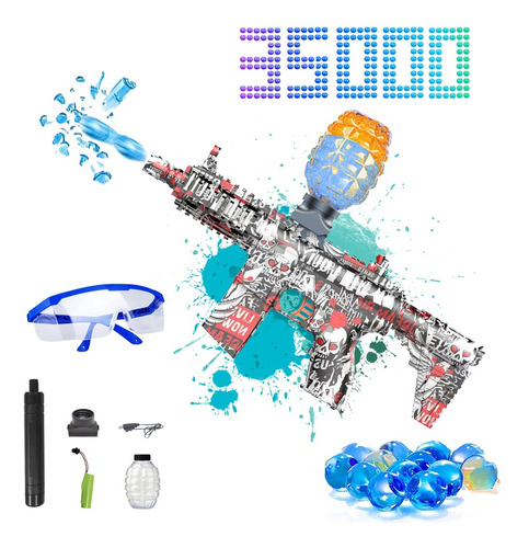 Arma De Brinquedo Elétrica M416 Gel Ball, 35.000 Globs, Jogo