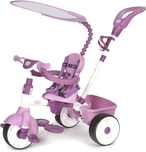 Little Tikes Triciclo Direccional Con Manija 4 En 1 Rosa