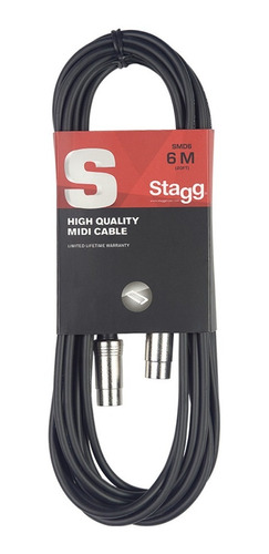 Cable Midi Macho - Macho X 6 Mts Fichas Metalicas 1ª Calidad