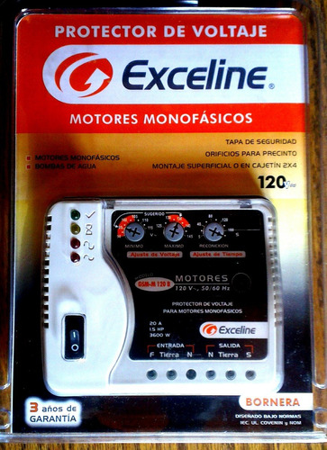 Protector De Voltaje Exceline P/motores Monofasicos 120v
