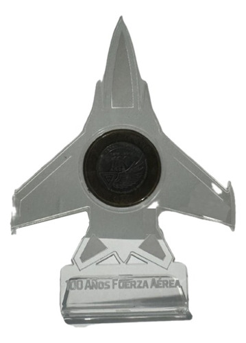 Pedestal Para Moneda 20 Pesos 10 Años De La Fuerza Aérea