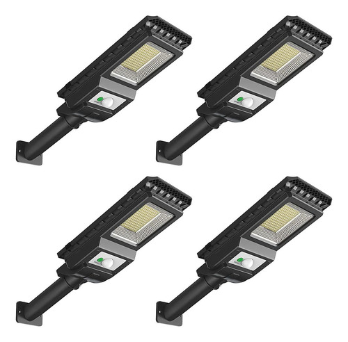 Luz Solar Exterior, 4 Uds, 1000 Lm, 156 Led, Sensor Movimien