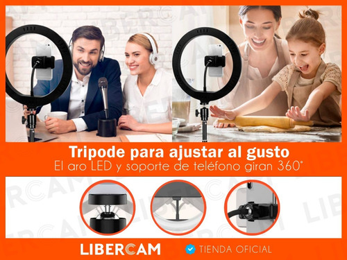 Imagen 8 de 10 de Aro Anillo Selfie Luz Led Trípode 1.88m Ring Light Celular