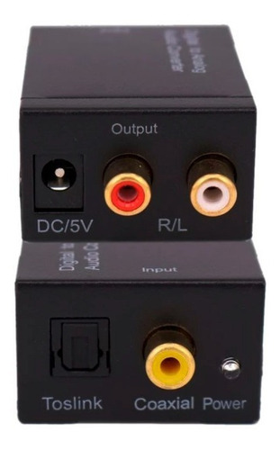 Imagen 3 de 4 de Convertidor De Audio Optico A Rca Analogico Fibra Optica