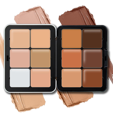 Hosaily Paleta De Base De Corrector En Crema De 12 Colores,