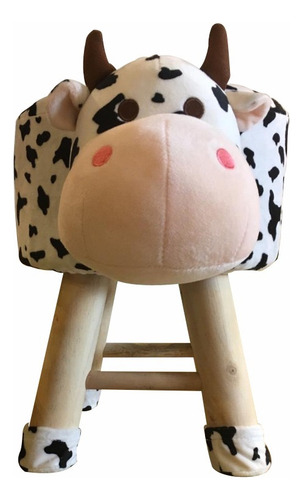 Puff Elefante Animalito 35cm - Soporta Hasta 80kg Blanco Oscuro