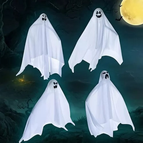 Fantasma Colgante Para Halloween - Decoracion X4