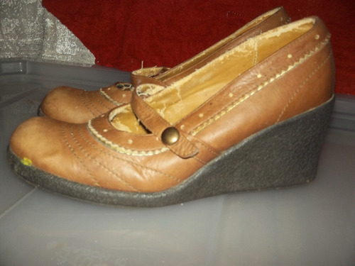 Zapatos Cuero Marron Talla 38 Plantilla 26cm Bota #15 Loligo