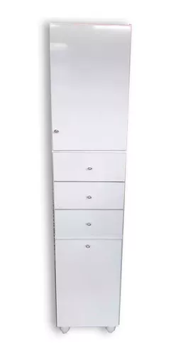 Mueble De Baño Tolva Colgante Organizador Blanco Laqueado Cu