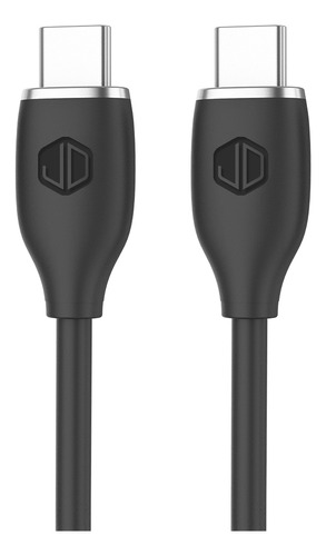 Cable De Datos Jd D-23cc Usb C A Usb C 3a 60w Carga Rapida Color Negro